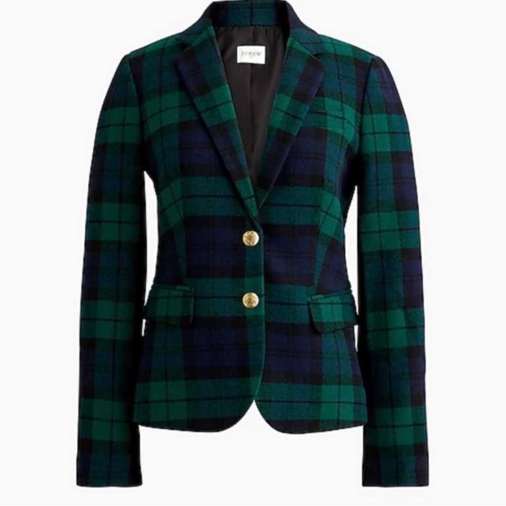 J. Crew Factory Tartan Blazer